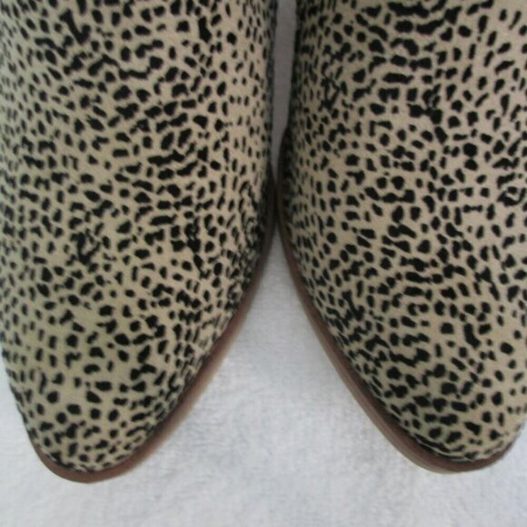 NWOB Mia Tracee Cheeta Print Block Heel Zip Up Ankle Booties-6W - Picture 5 of 14
